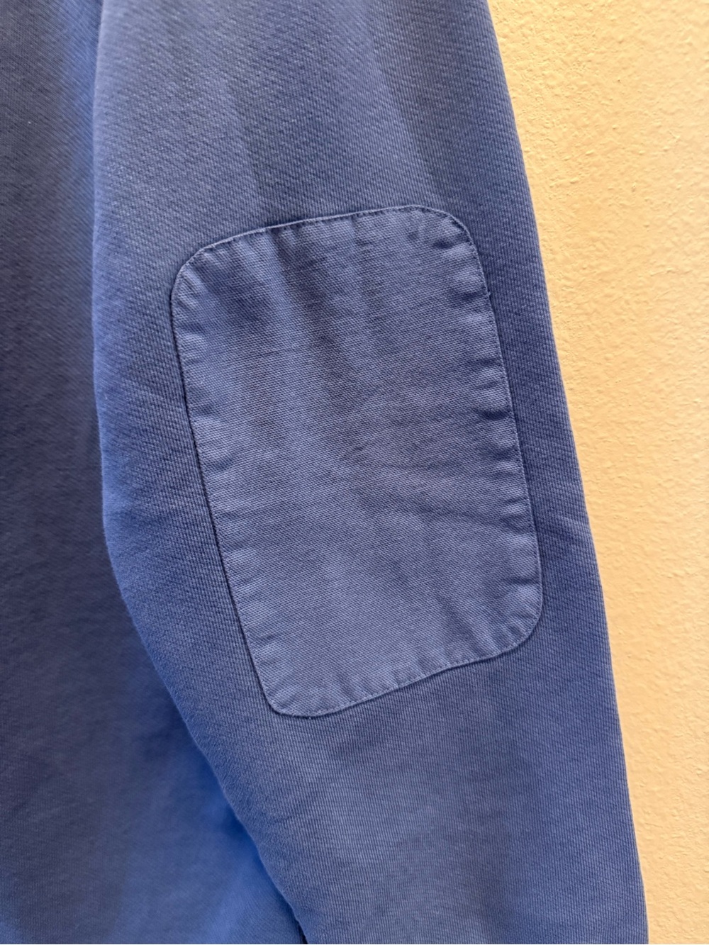 UNTUCKit Pullover Mens XLarge Sweater Quarter Zip Wolfred-Mid Blue Elbow Patch - Picture 5 of 16